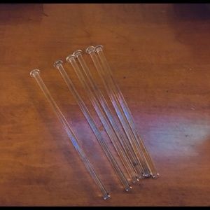 6 Glass Drink Stirrers